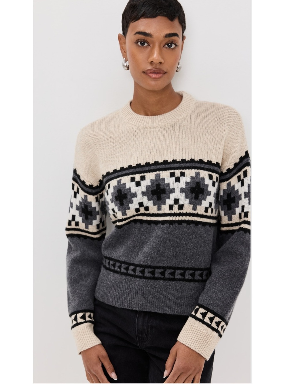 Rails Emma Heather Fair Isle Sweater New!